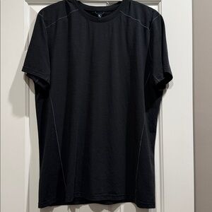 Kuhl Mens Valiant Black Merino Wool Blend Short Sleeve Tee Hiking Outdoor Large